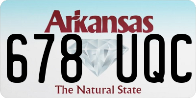 AR license plate 678UQC