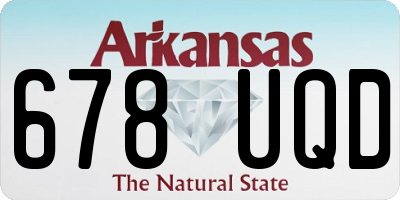 AR license plate 678UQD