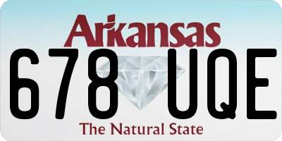 AR license plate 678UQE