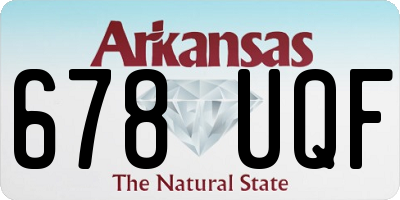 AR license plate 678UQF