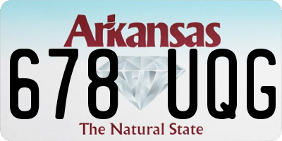 AR license plate 678UQG