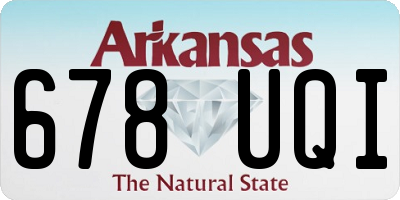 AR license plate 678UQI