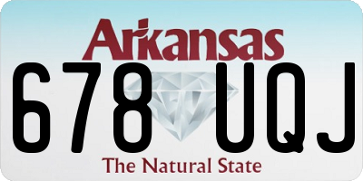 AR license plate 678UQJ