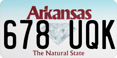 AR license plate 678UQK