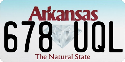 AR license plate 678UQL