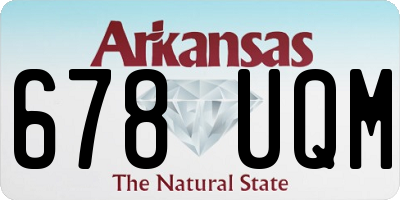 AR license plate 678UQM