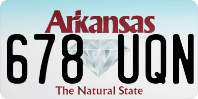 AR license plate 678UQN