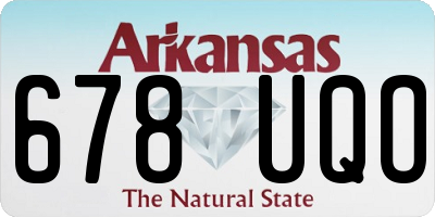 AR license plate 678UQO