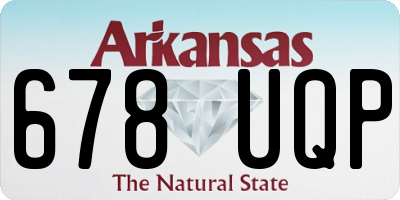 AR license plate 678UQP