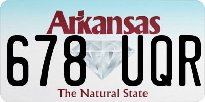 AR license plate 678UQR