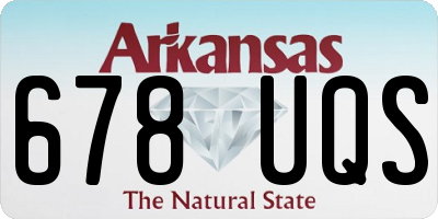 AR license plate 678UQS