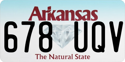 AR license plate 678UQV