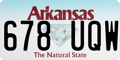 AR license plate 678UQW