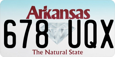 AR license plate 678UQX