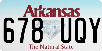 AR license plate 678UQY