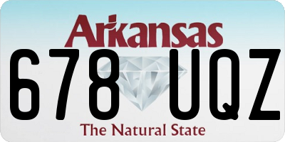 AR license plate 678UQZ