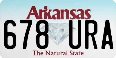 AR license plate 678URA