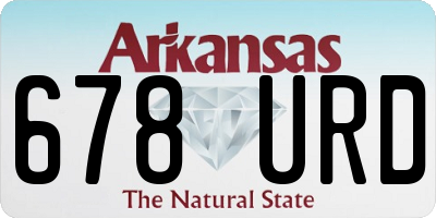 AR license plate 678URD