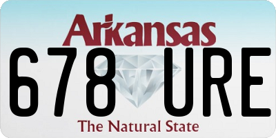 AR license plate 678URE