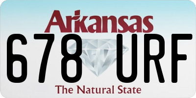 AR license plate 678URF