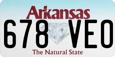 AR license plate 678VEO