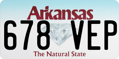 AR license plate 678VEP