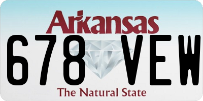 AR license plate 678VEW
