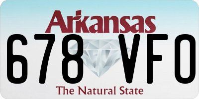 AR license plate 678VFO