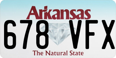 AR license plate 678VFX
