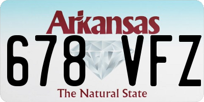 AR license plate 678VFZ