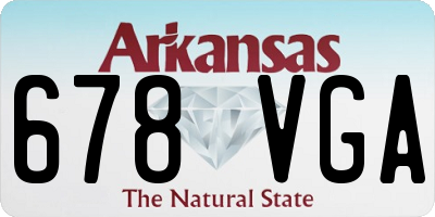 AR license plate 678VGA
