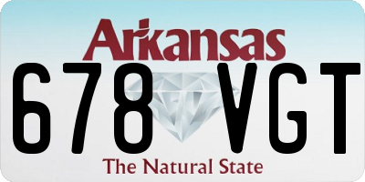 AR license plate 678VGT
