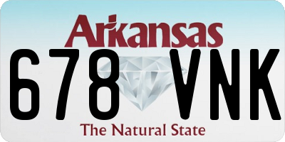 AR license plate 678VNK