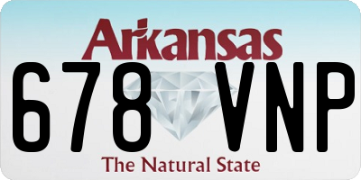 AR license plate 678VNP