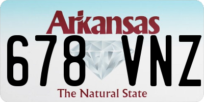 AR license plate 678VNZ