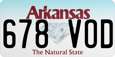 AR license plate 678VOD