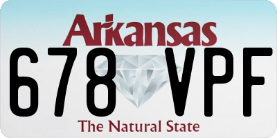AR license plate 678VPF