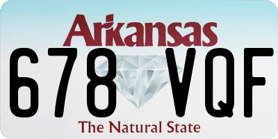 AR license plate 678VQF