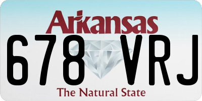 AR license plate 678VRJ