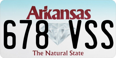 AR license plate 678VSS