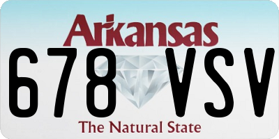 AR license plate 678VSV