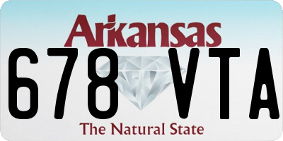 AR license plate 678VTA