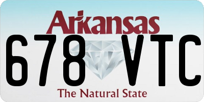AR license plate 678VTC