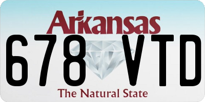 AR license plate 678VTD