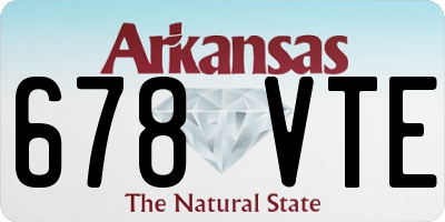 AR license plate 678VTE