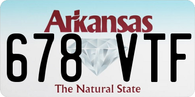 AR license plate 678VTF