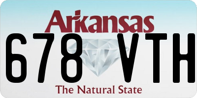 AR license plate 678VTH