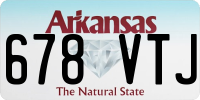 AR license plate 678VTJ
