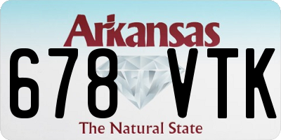AR license plate 678VTK