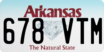 AR license plate 678VTM